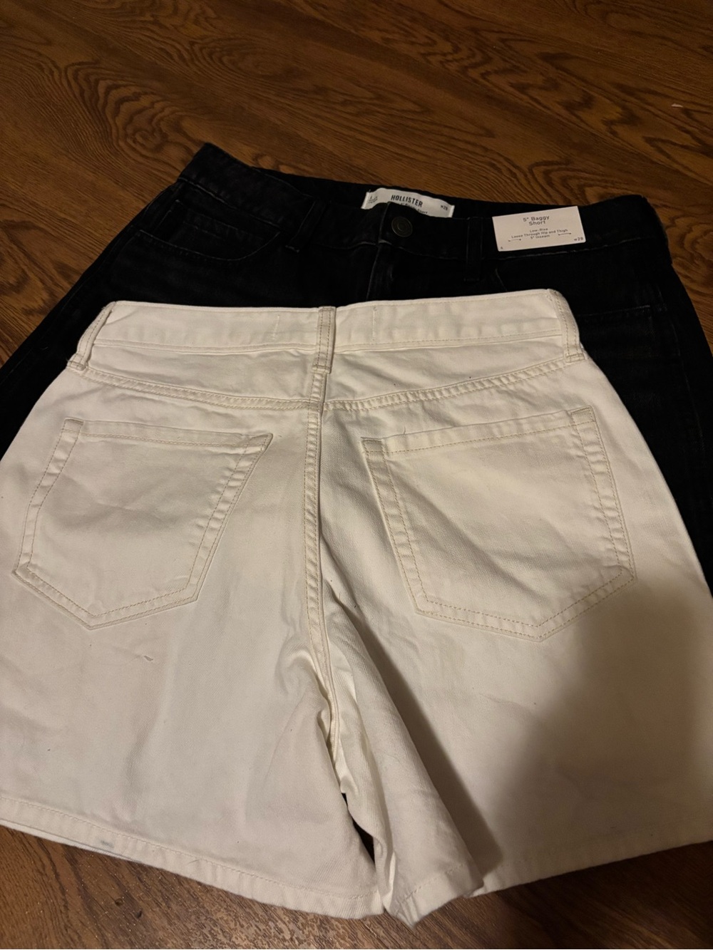 Hollister White and Black High-Rise Denim Shorts Duo - Picture 13 of 14